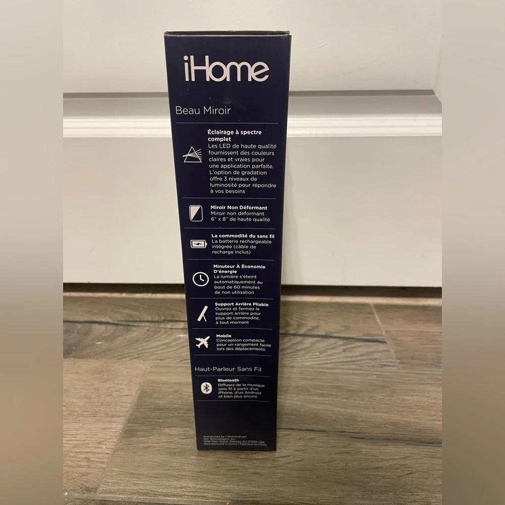 iHome Bluetooth Wireless Speaker Portable Mirror
